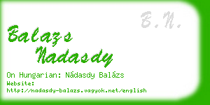 balazs nadasdy business card